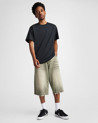 CONS Logo T-Shirt Converse Black, Full Body View