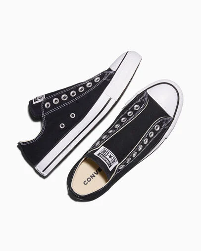 Chuck Taylor All Star Slip On Black/White/Black, Angled View