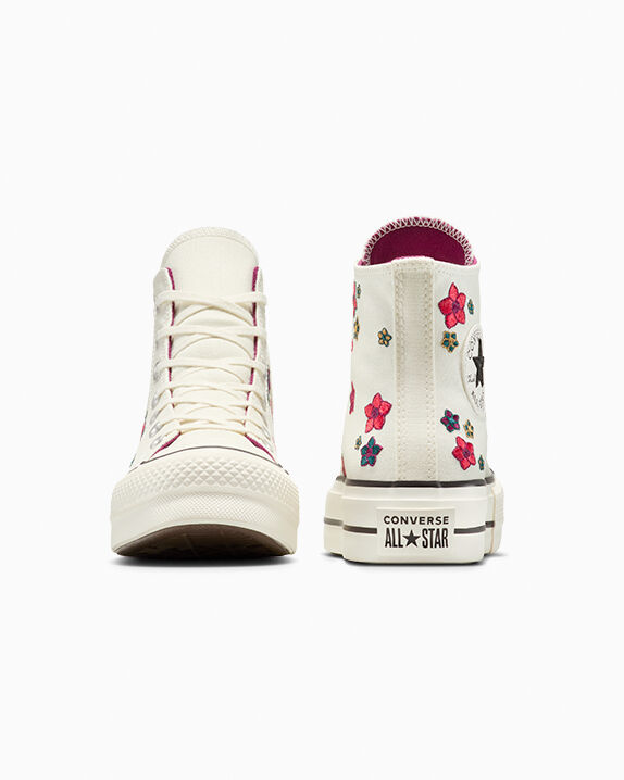 Chuck Taylor All Star Lift Platform Embroidered Flowers Women's