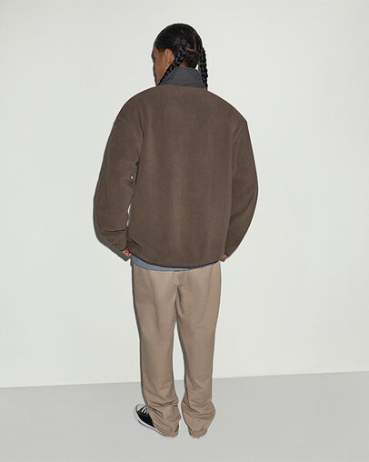 Converse Garage Full-Zip Fleece Jacket Truffle, Detail View