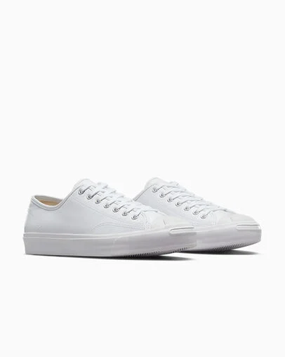 Jack Purcell Leather White/White/White, Top and Side View