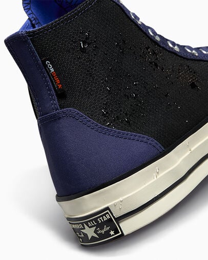 Chuck 70 Black/Uncharted Waters Blue, Detail Angle View