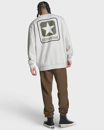 Box Star Crewneck Lt Grey Heather