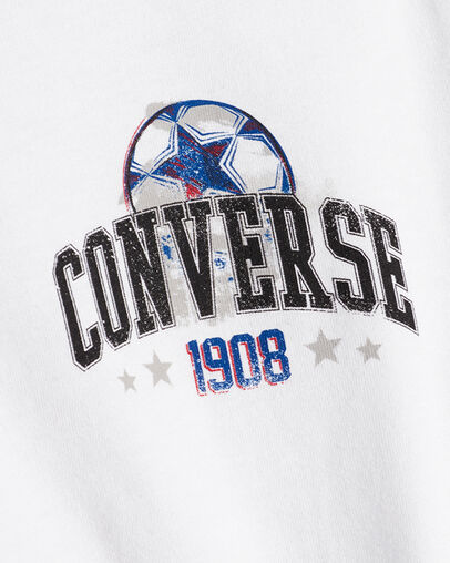 Soccer Star Graphic T-Shirt White, Full Body View