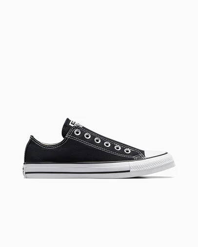 Chuck Taylor All Star Slip On Black/White/Black, Outer Side View