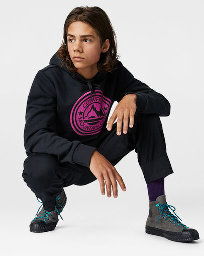 Mountain Club Patch Pullover Hoodie Converse Black