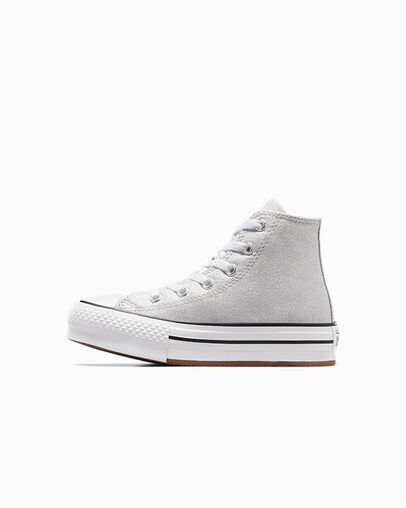 Chuck Taylor All Star EVA Lift Platform Prism Glitter Mouse/White/Black, Inner Side View