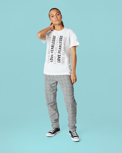 Love the Progress 2.0 Relaxed Tee White, Full Body View