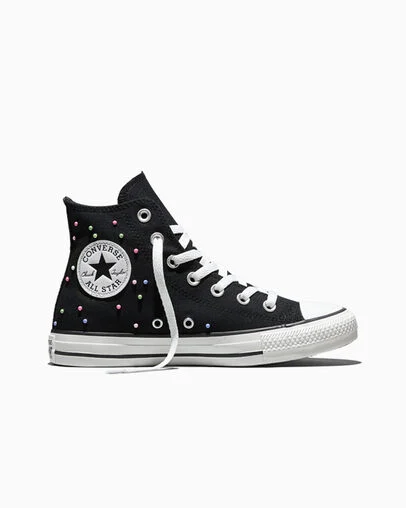 Chuck Taylor All Star Mini Studs Black/Pink/Very Peri Purple, Outer Side View