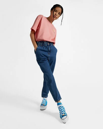 Chuck Taylor All Star Lift Kidult Dial Up Blue/White, On Foot Shot 1