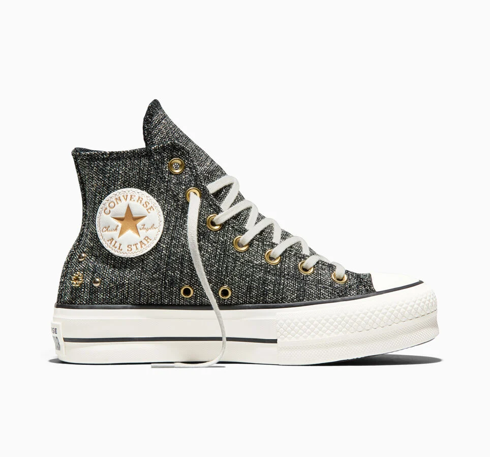 Chuck Taylor All Star Lift Platform Heathered Glam Black/Gold/Egret