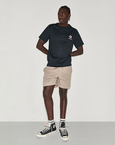 Converse Happy Thoughts T-Shirt Converse Black, Full Body View