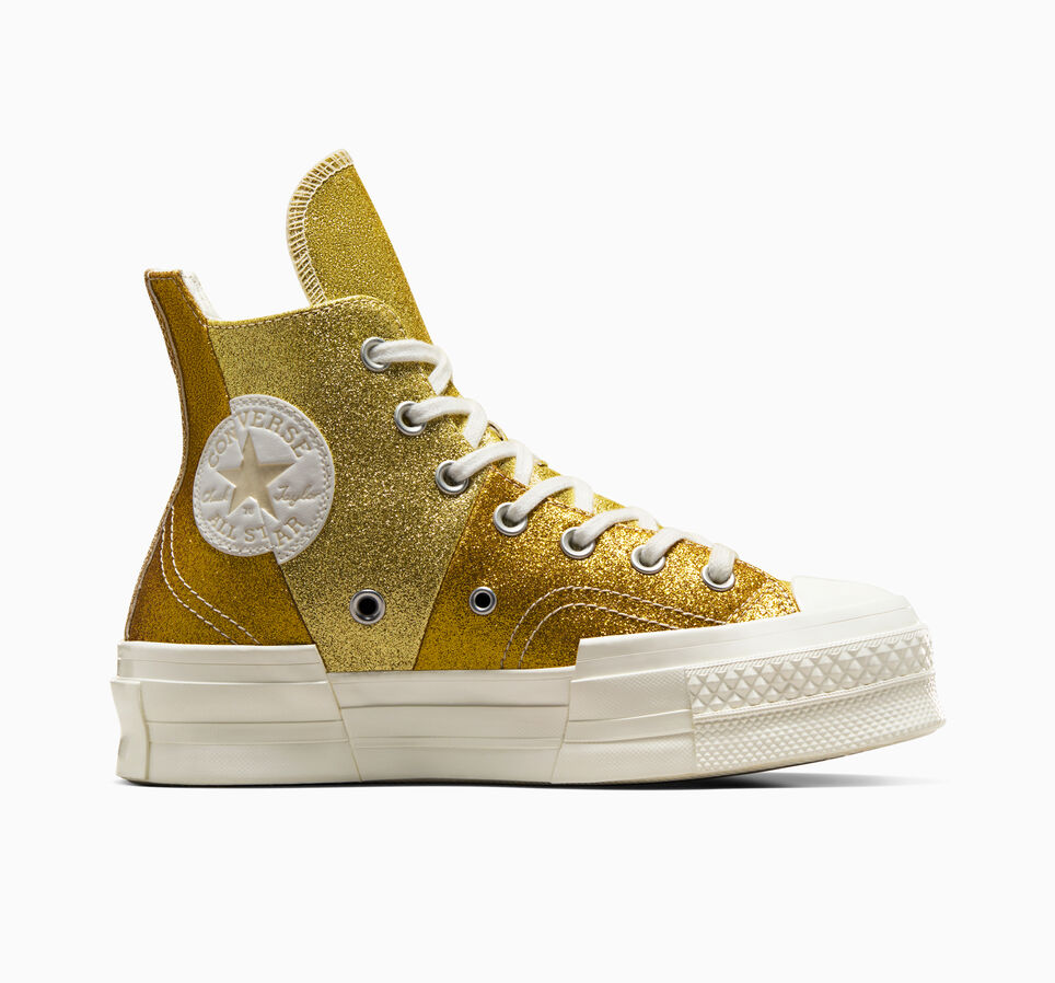 Chuck 70 Plus Glitter Vintage White/Dark Gold
