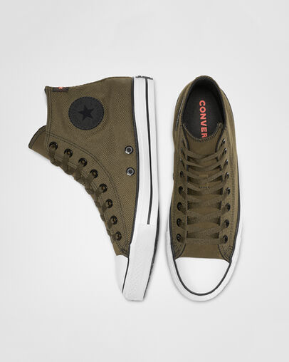 Heavy Gauge Twill Chuck Taylor All Star Surplus Olive/Black/White