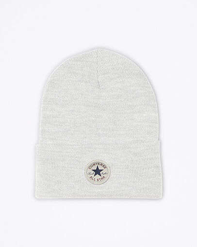 Tall Cuff Knit Beanie Converse White, Front View