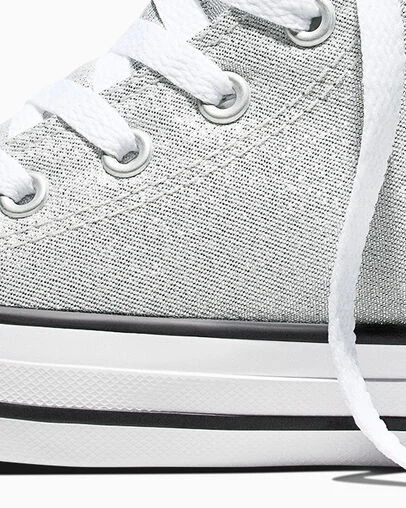 Chuck Taylor All Star Shine Light Grey/White/Black, Detail Angle View
