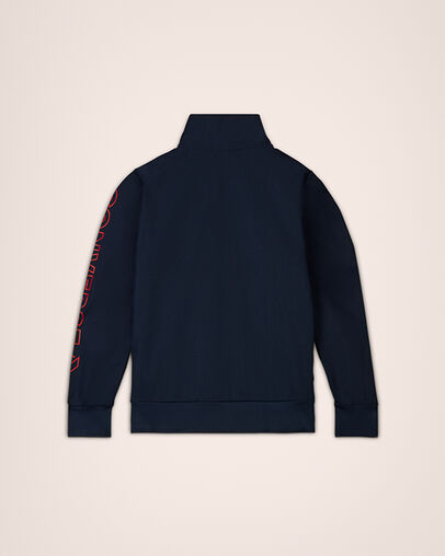 Colorblock Wordmark Track Full-Zip Jacket Obsidian, Detail View