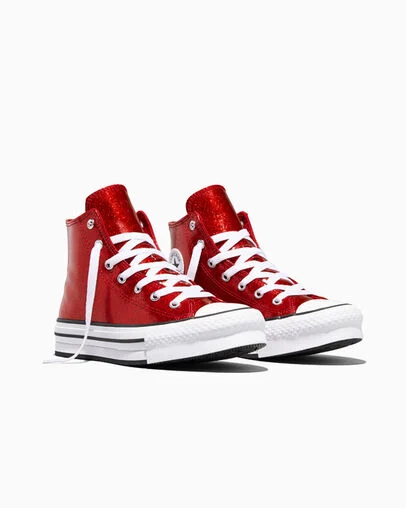 Chuck Taylor All Star Lift Platform Disco Glitter Wine Red/White/Days Ahead