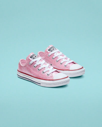 Chuck Taylor All Star Sparkle Low Top Pink Foam/Enamel Red/White
