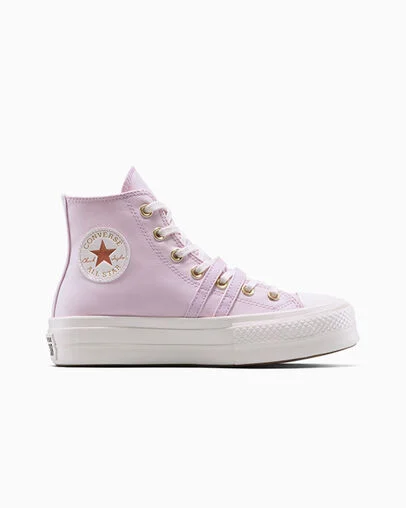 Chuck Taylor All Star Lift Platform Buckle Summit Pink/Egret/Black, Outer Side View