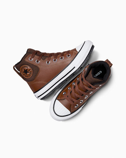 Chuck Taylor All Star Berkshire Boot Bear Nap Brown/Black/White, Angled View
