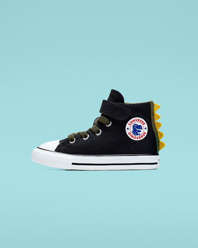 Chuck Taylor All Star Dino Spikes Hook and Loop High Top Black/Field Surplus/White