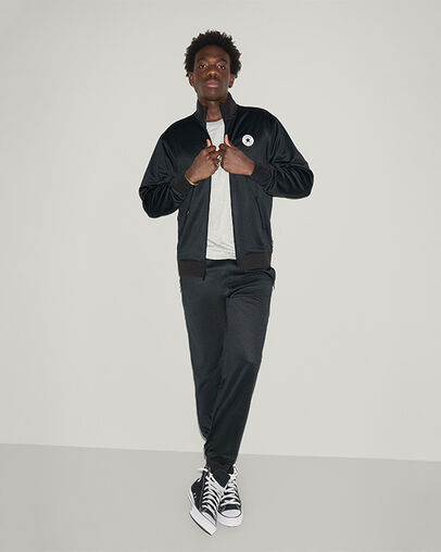 Retro Track Jacket Black, Detail View