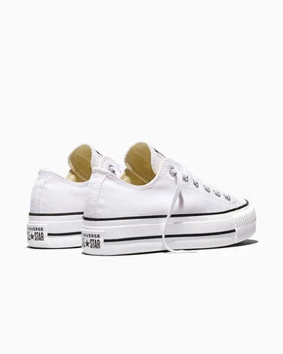 Chuck Taylor All Star Lift Platform Canvas White/Black/White, Heel View