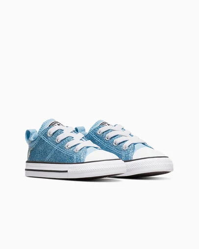 Chuck Taylor All Star Madison Easy-On Glitter Blue It/White/Black, Top and Side View
