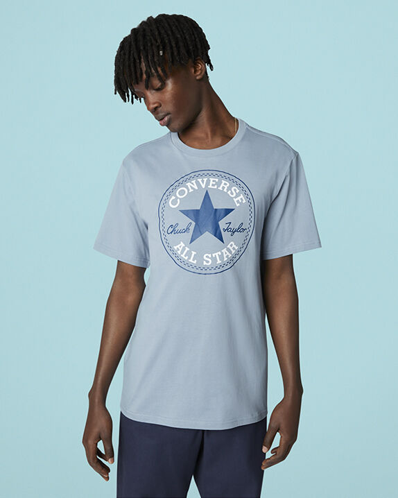 blue converse shirt
