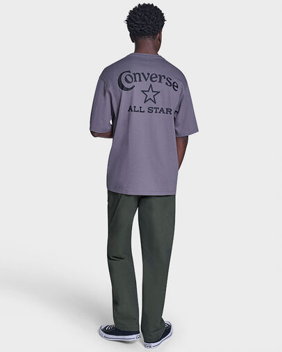 Heritage Wordmark Relaxed T-Shirt Darker Grey, Detail View