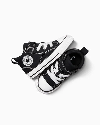Chuck Taylor All Star Malden Street Easy-On Canvas Black/Black/White, Angled View