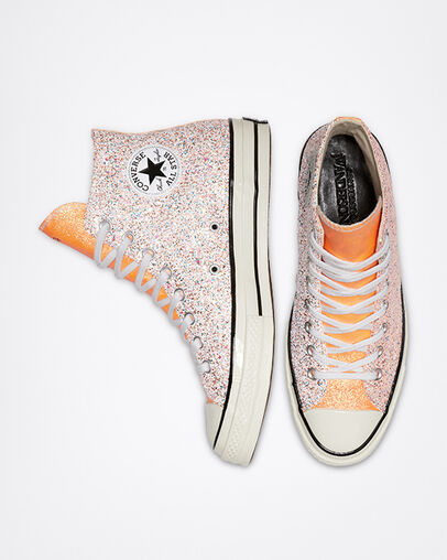 Converse x JW Anderson Glitter Chuck 70 High Top Nasturtium/Egret/Black