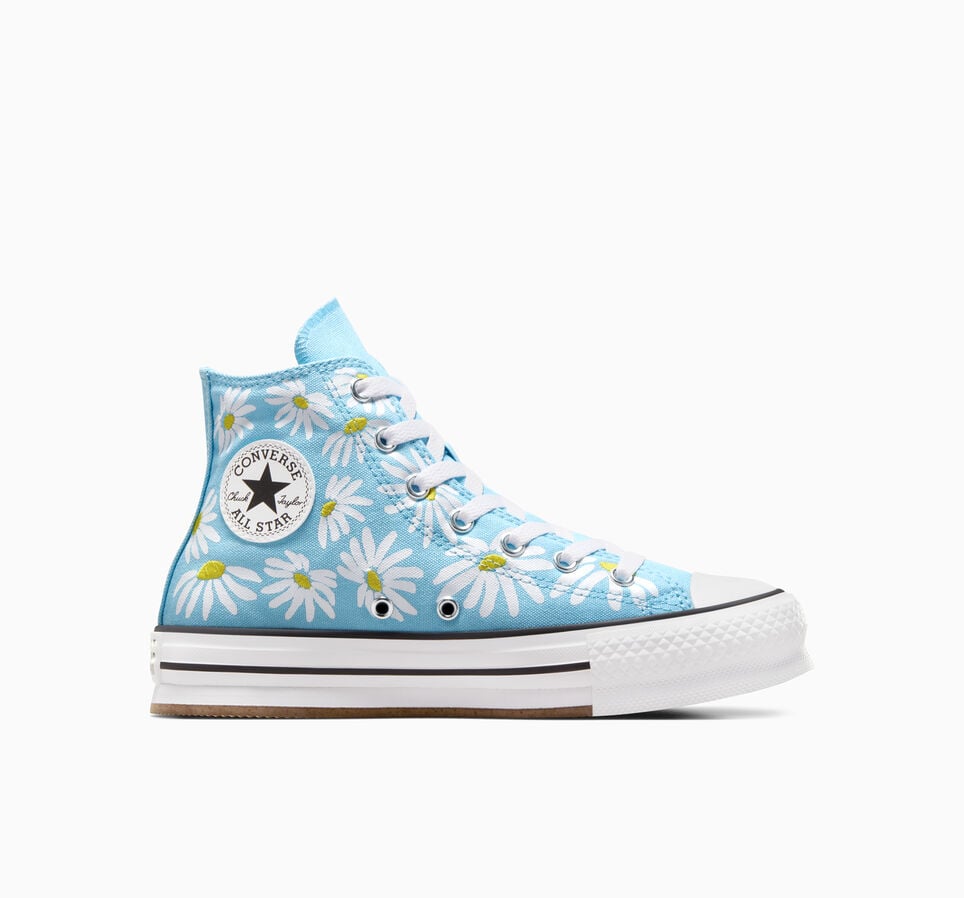 Chuck Taylor All Star Lift Platform Floral True Sky/Dandy Lion/White