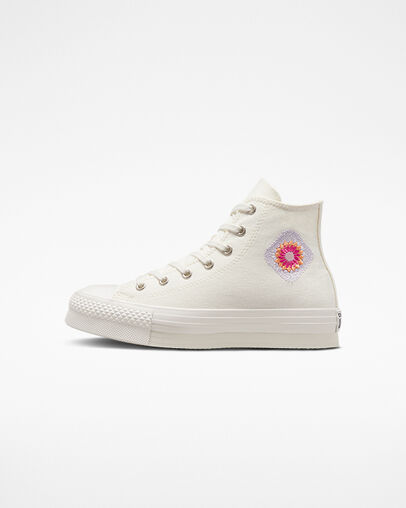 Chuck Taylor All Star EVA Lift Platform Festival Egret/Vintage White, Inner Side View