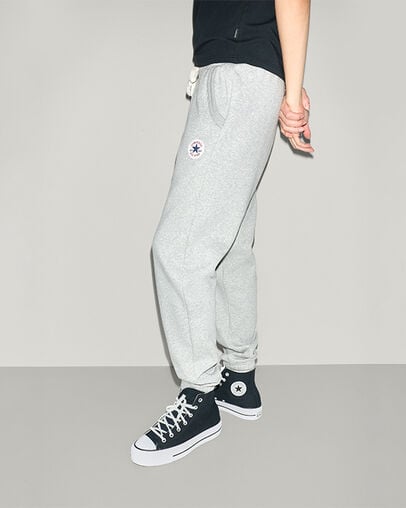 Retro Chuck Taylor Patch Joggers Vintage Grey Heather, Back View