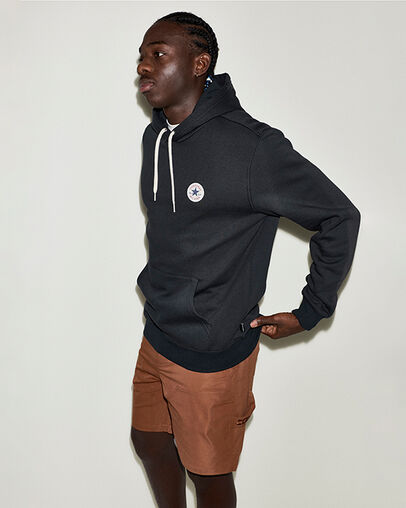 Chuck Taylor Patch Pullover Hoodie Converse Black, Back View