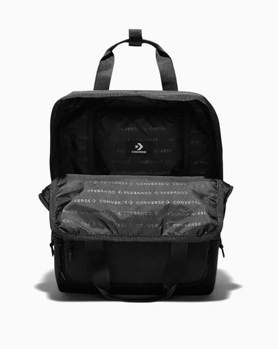 Small Square Backpack Converse Black, Detail View
