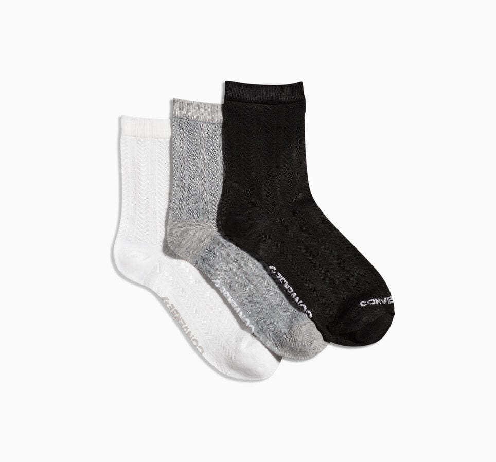 3-Pack Pointelle Ankle Socks Neutral