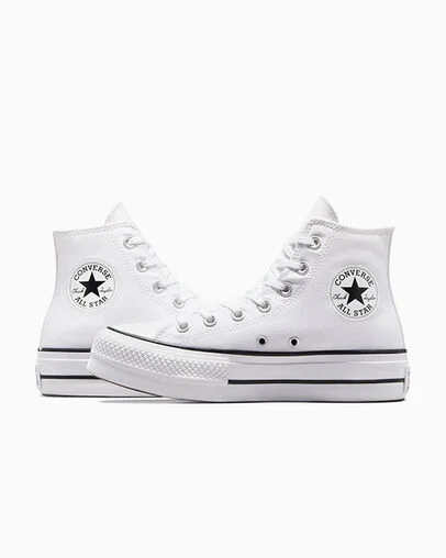 Chuck Taylor All Star Lift Platform Canvas White/Black/White, Detail Angle View