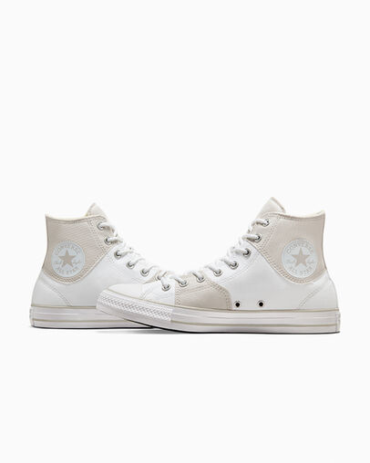 Chuck Taylor All Star Court White/White/Fossilized, Detail Angle View