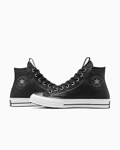 Chuck 70 Monochrome Black/Black/White, Detail Angle View