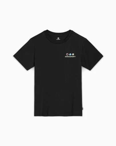 Sea T-Shirt Converse Black, Front View