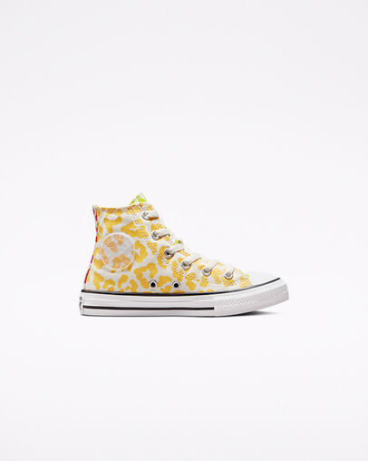 Chuck Taylor All Star Leopard Egret/Kinetic Blue/Citron Zest, Outer Side View