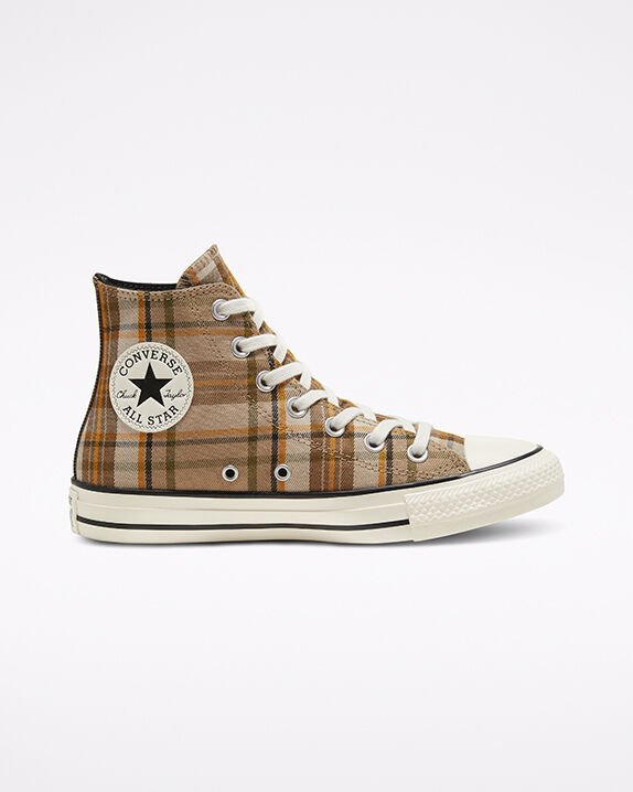 khaki high top converse