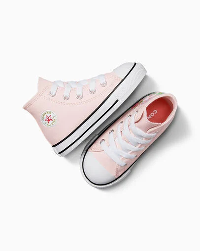 Chuck Taylor All Star Embroidered Mushroom Blush Hush Pink /Firestormed/White, Angled View