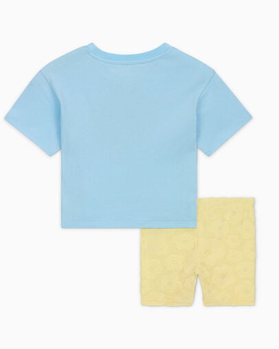 Chuck Patch T-Shirt & Biker Short Set Like Butter, Back View