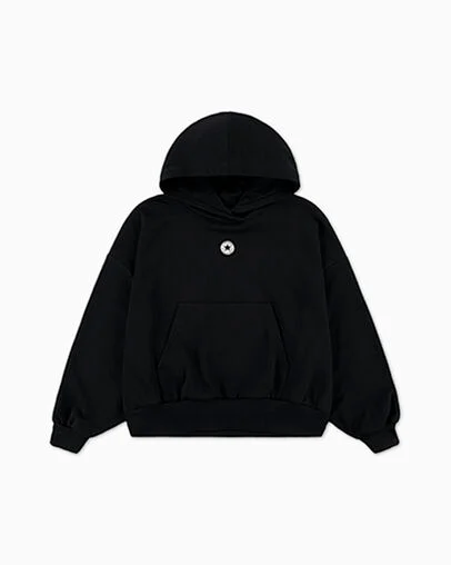 Relaxed Hoodie Black, Detail View