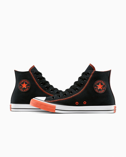 Chuck Taylor All Star Neon Pop Black/Fire Drill/White, Detail Angle View
