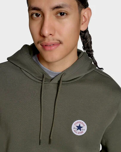 Chuck Taylor All Star Patch Hoodie Utility Green, Detail View